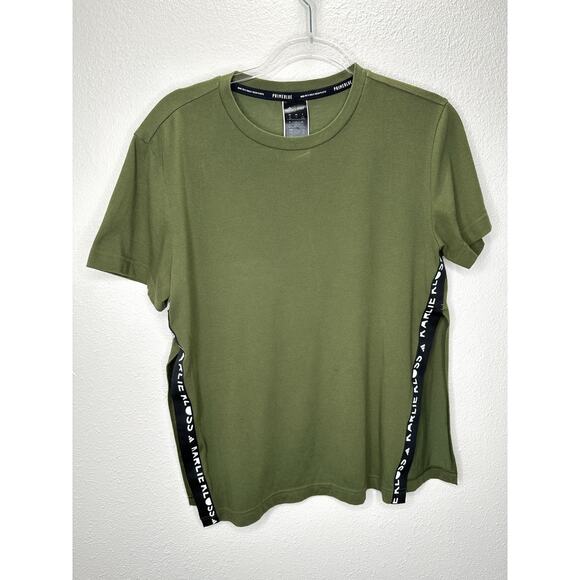 Adidas x Karlie Kloss Olive Oversize  Side Slit Training Tshirt xs - Picture 1 of 16